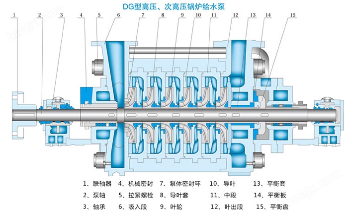高压锅炉给水泵的结构图