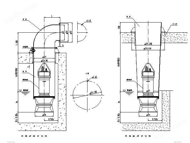 南京兰江悬挂式潜水轴流泵，管道泵示例图2